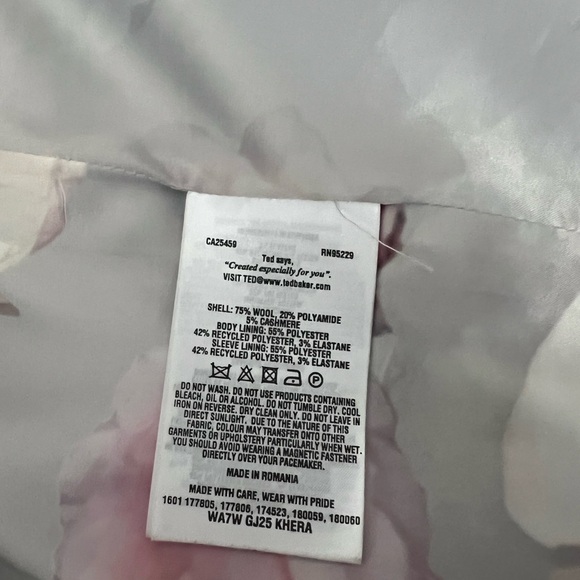 Ted Baker Belted Wrap Coat in Light Grey- 2 US Size 6 - Picture 12 of 14